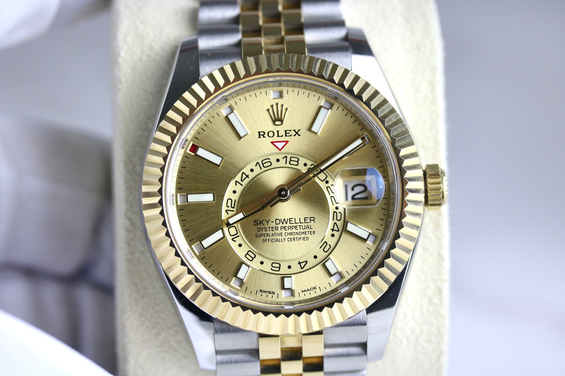 2023 Rolex 326933 Sky-Dweller Champagne Dial with Box & Papers