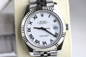 Unworn 2024 Rolex 126334 Datejust 41mm White Roman Dial with Box & Papers