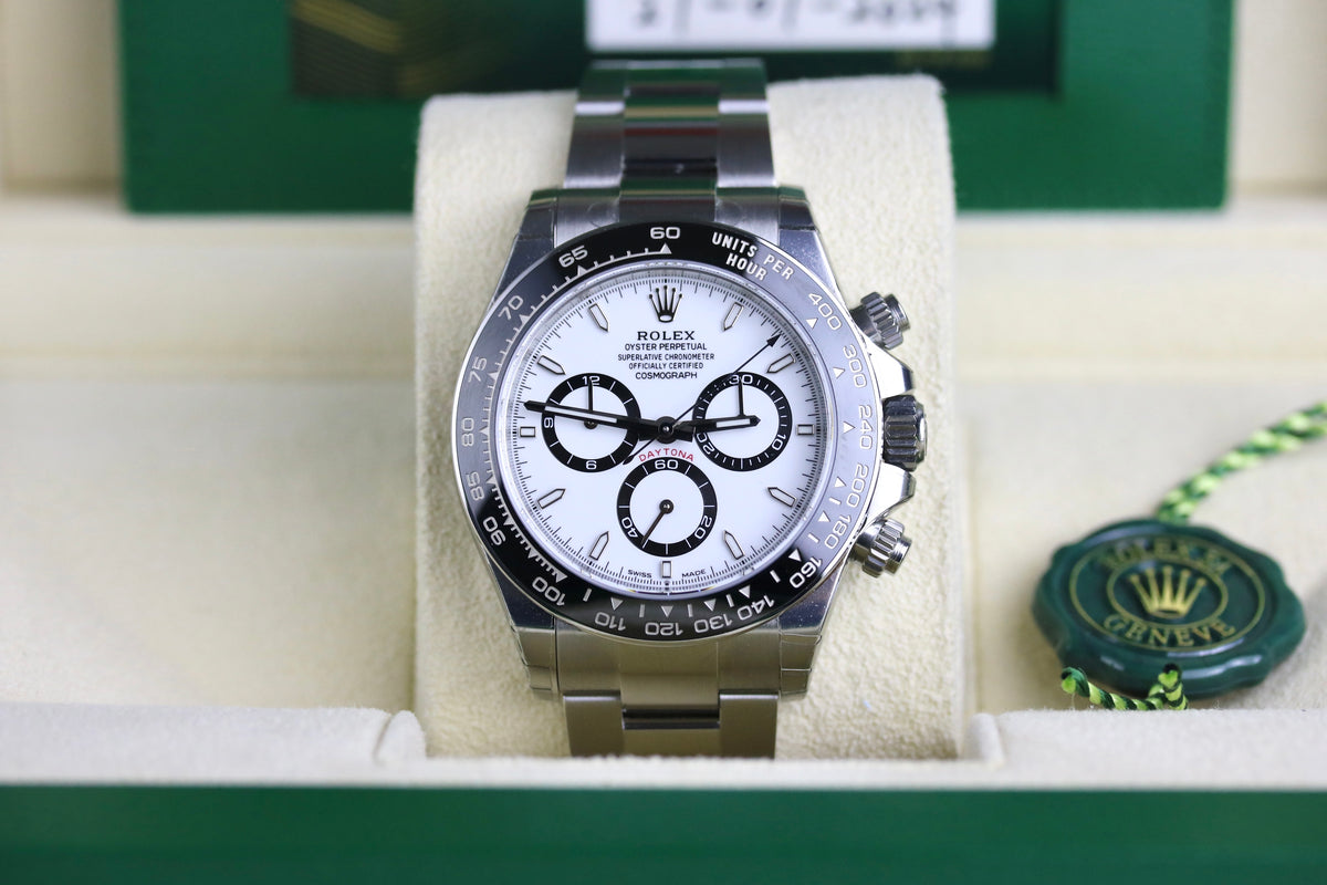 FULL STICKER  UNWORN 2024 Rolex 126500LN Daytona Panda with Box & Papers