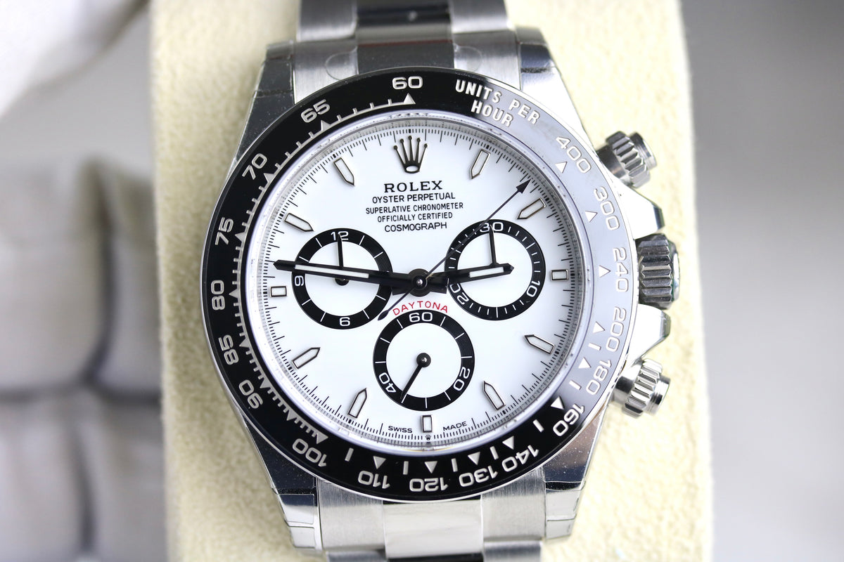 FULL STICKER  UNWORN 2024 Rolex 126500LN Daytona Panda with Box & Papers