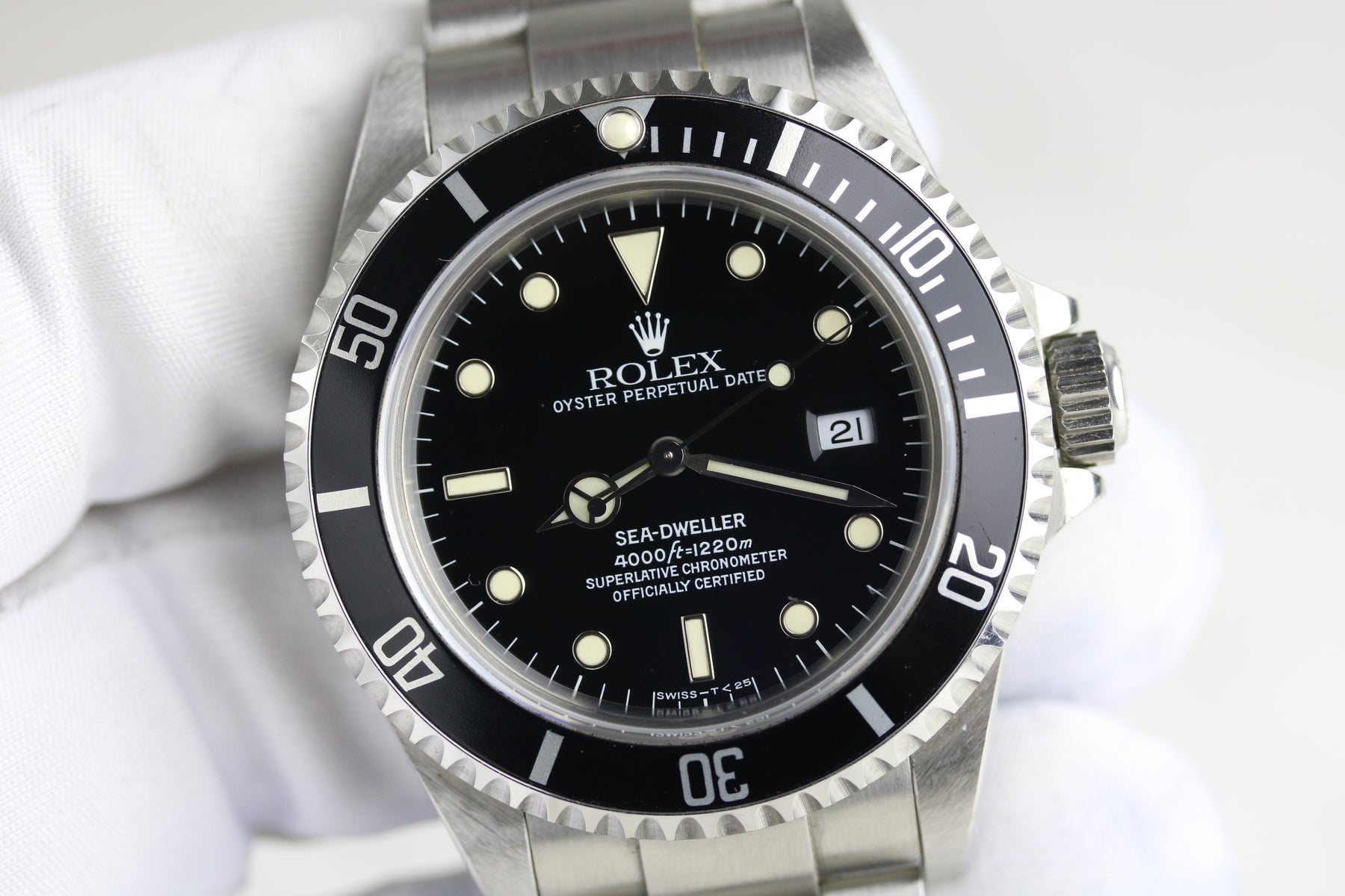 1995 Rolex 16600 Sea-Dweller Cream Patina Caseback Sticker with Box