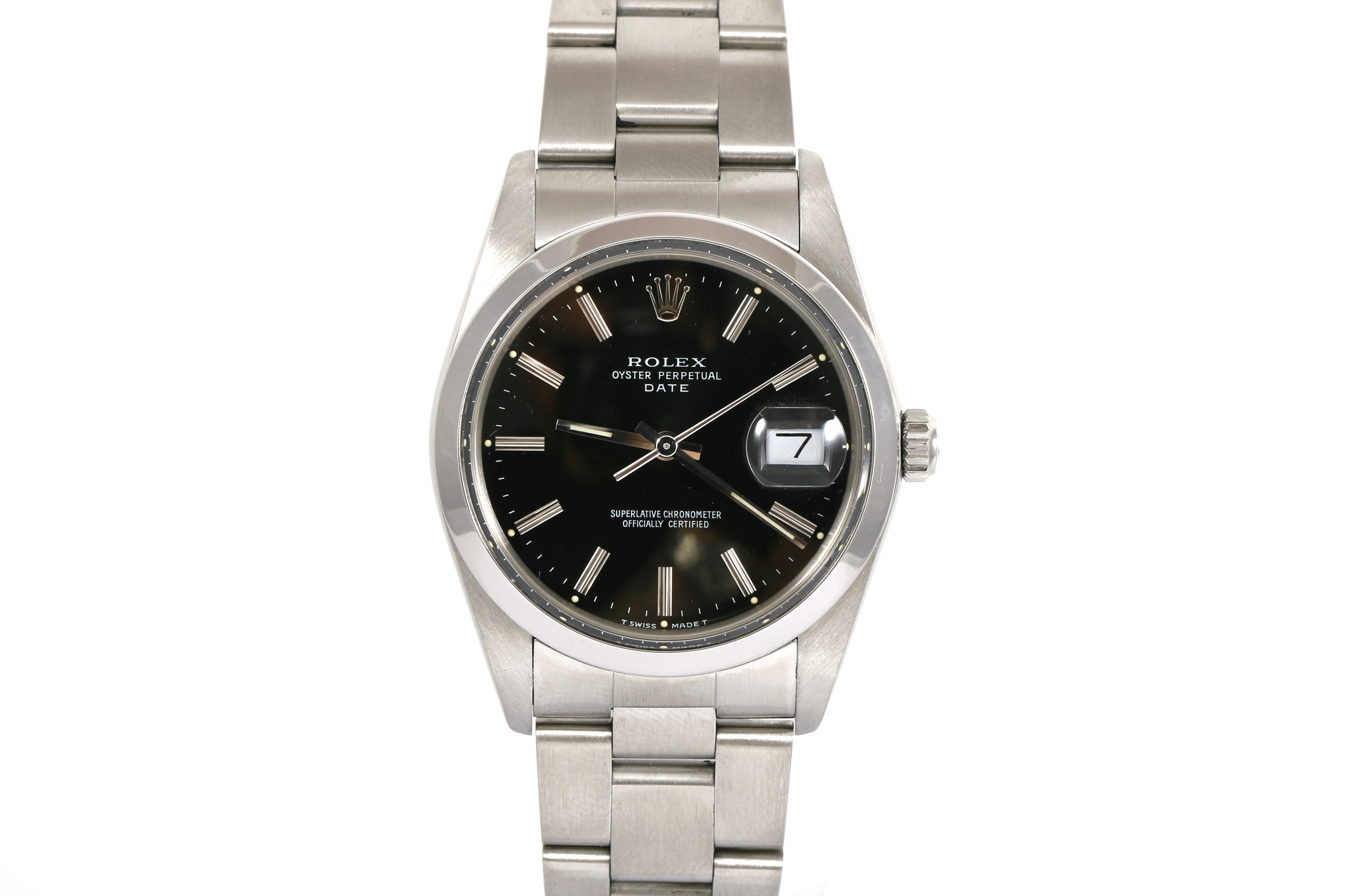 1989 Rolex Oyster Perpetual Date 34mm - 15000 (Black)