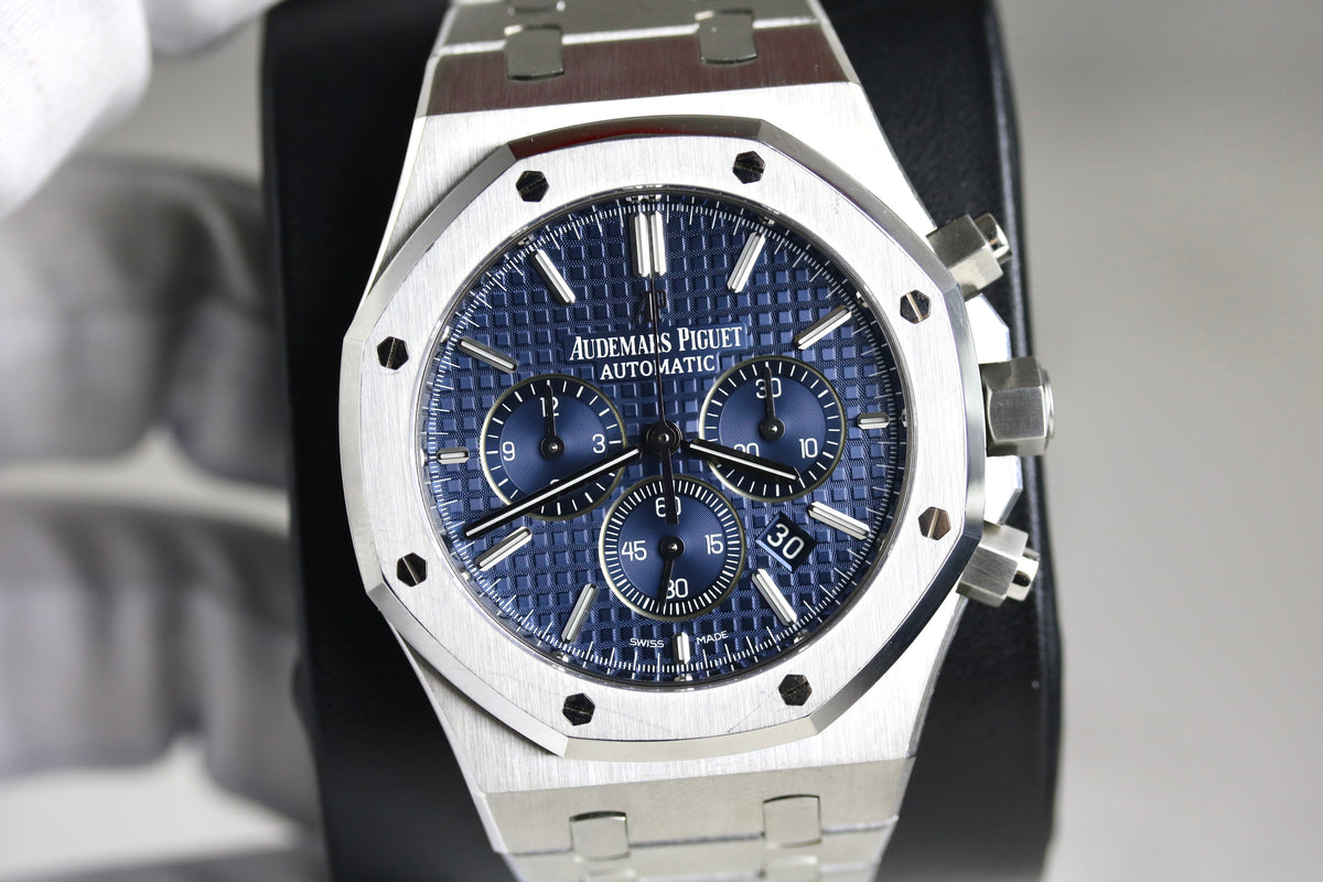 2016 Audemars Piguet 26230ST Royal Oak Chronograph 41mm Blue Dial with Box & Papers