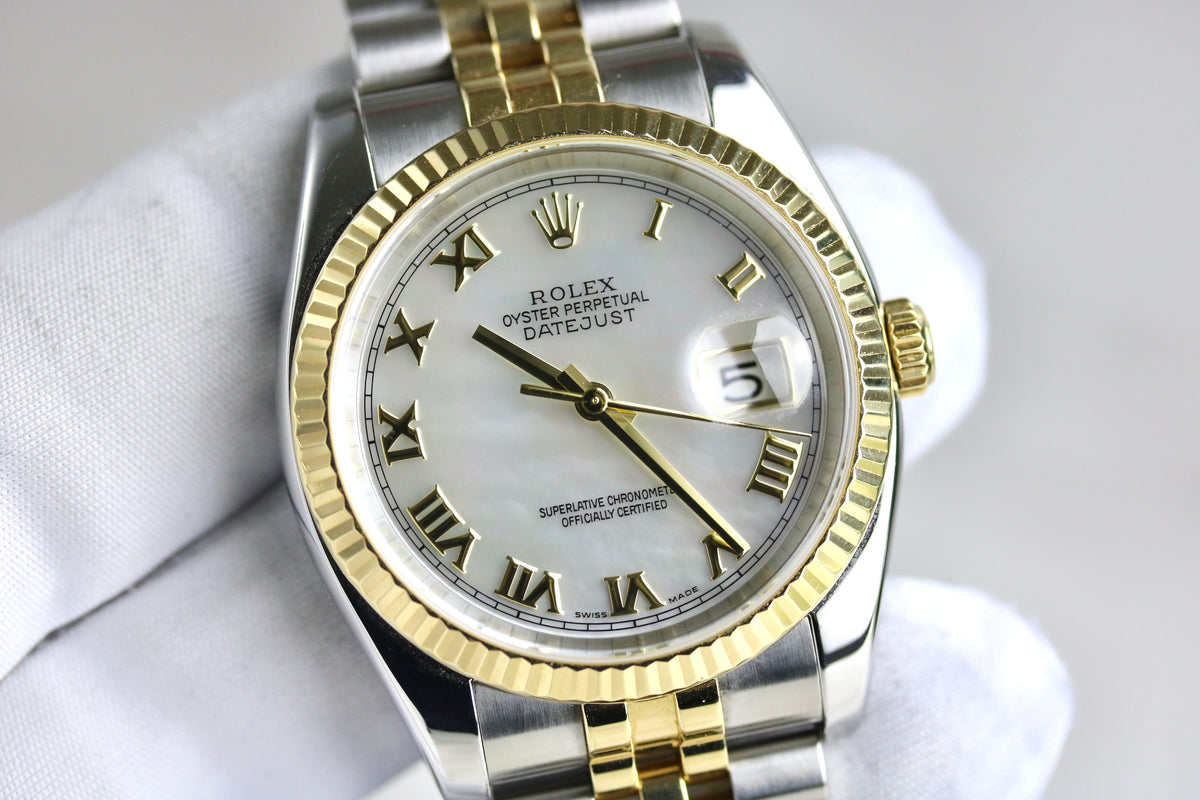 2005 Rolex 116233 Datejust 36mm Factory MOP Dial with Box