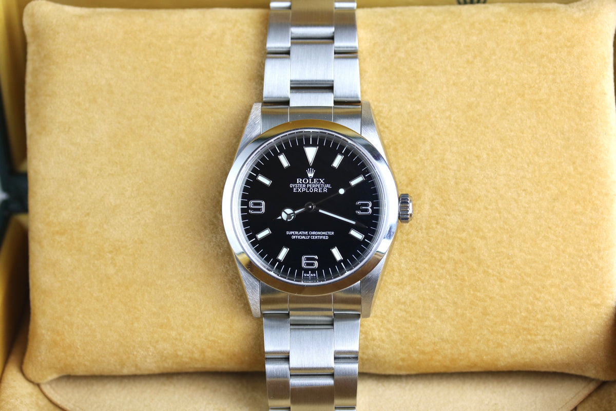 NOS 1997 Rolex 14270 Explorer 36mm with Box & Papers