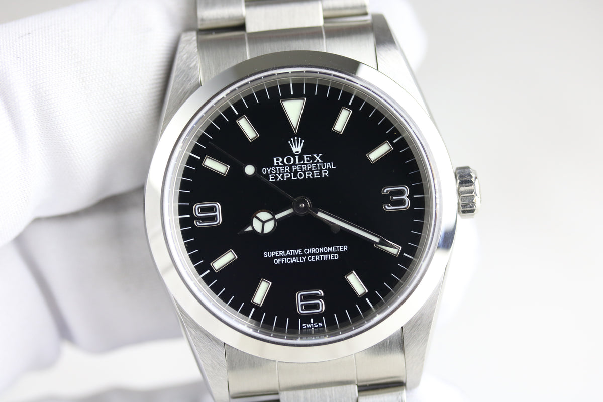 NOS 1997 Rolex 14270 Explorer 36mm with Box & Papers