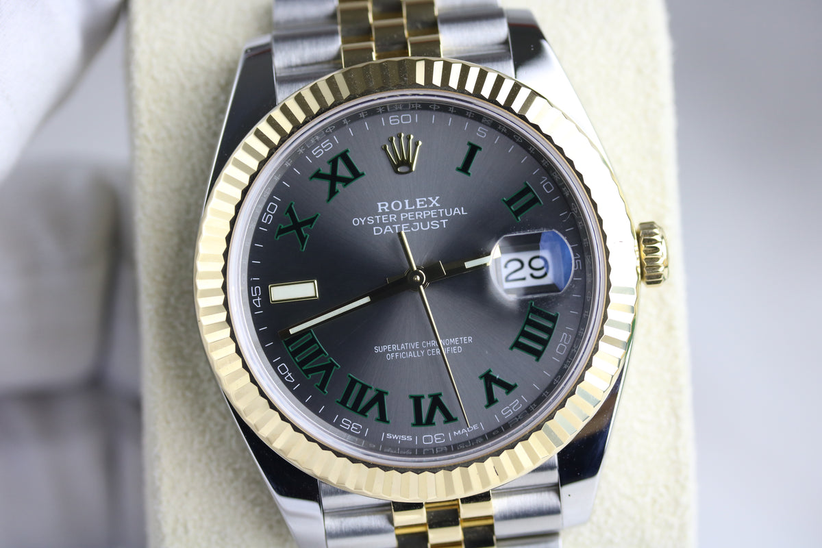 2018 Rolex 126333 Datejust 41mm Wimbledon Dial Jubilee Bracelet with Box & Papers