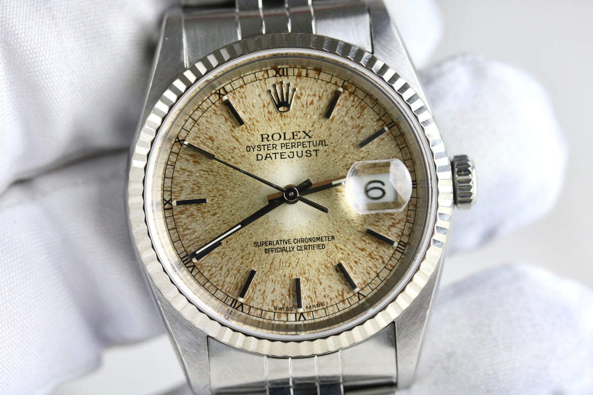 2001 Rolex 16234 Tropical Iris Dial No Holes Case