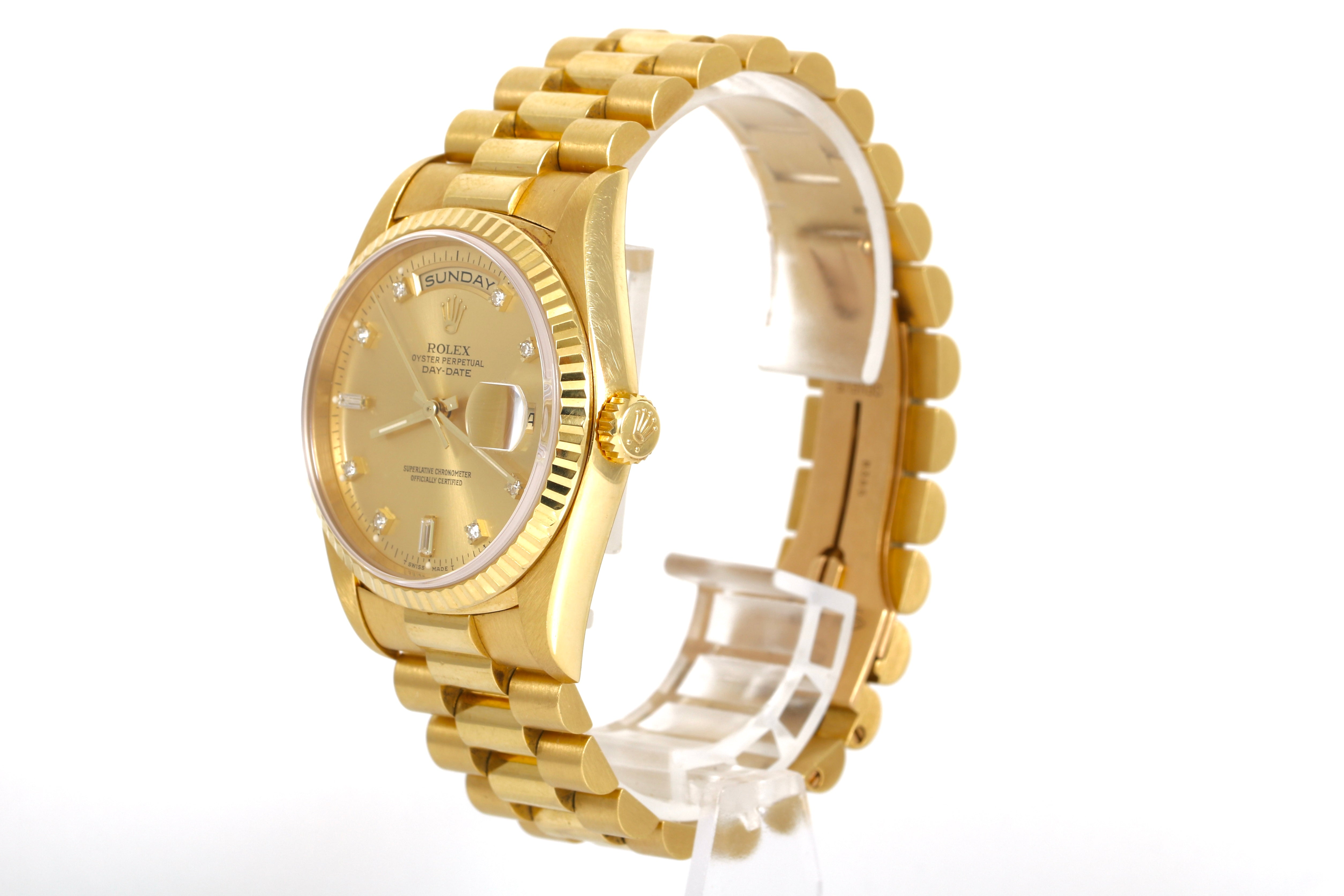 1990 Rolex Day-Date 36mm - 18238 (Factory Diamond Dial)