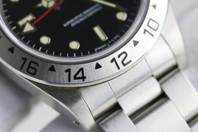 1995 Rolex 16570 Explorer II Black Dial Cream Patina