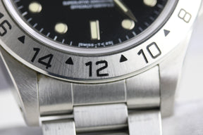 1995 Rolex 16570 Explorer II Black Dial Cream Patina