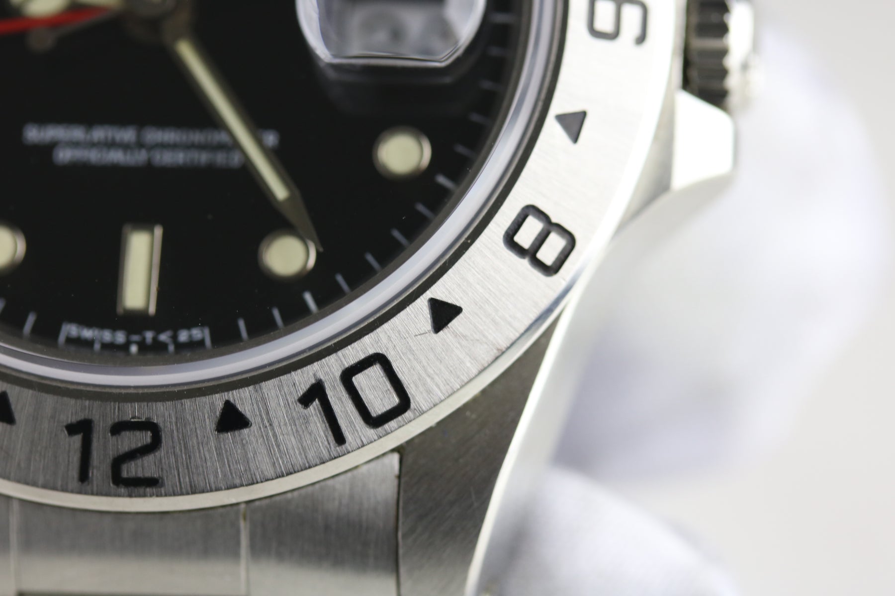 1995 Rolex 16570 Explorer II Black Dial Cream Patina