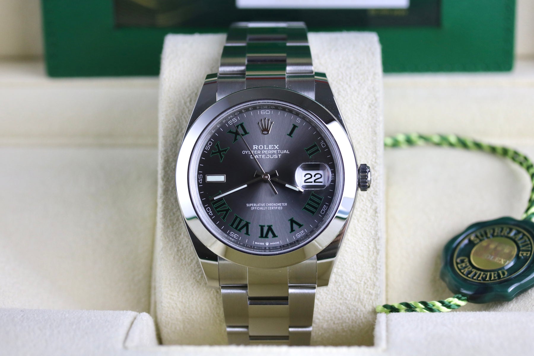 UNWORN 2024 ROLEX 126300 Wimbledon Dial with Box & Papers