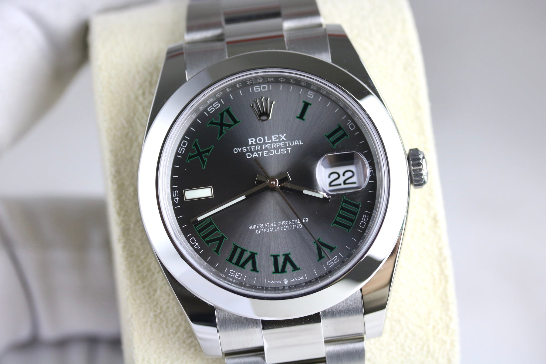 UNWORN 2024 ROLEX 126300 Wimbledon Dial with Box & Papers