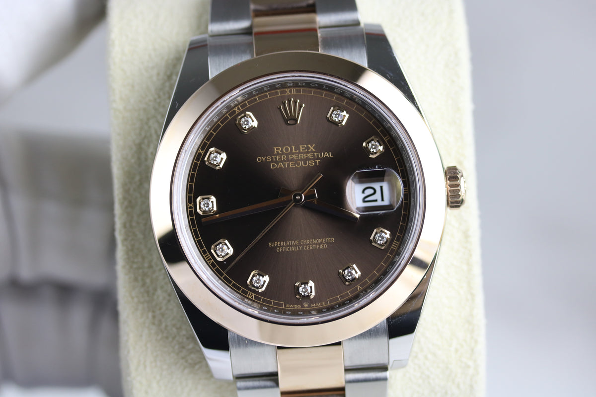 UNWORN 2023 Rolex 126301 Chocolate Diamond Dial with Box & Papers