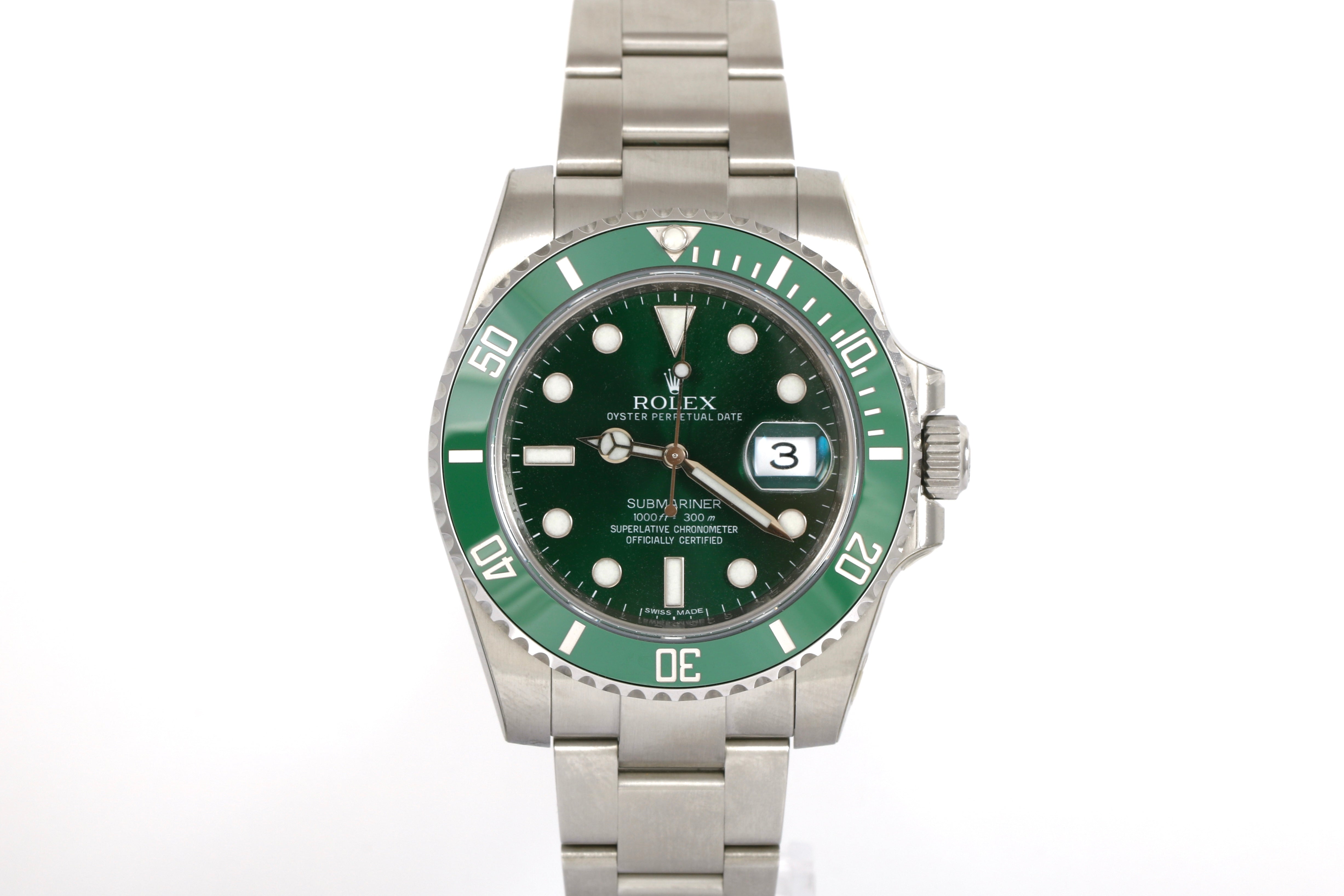 NOS Full Sticker 2010 Rolex Green Submariner 40mm - 116610LV (Hulk)