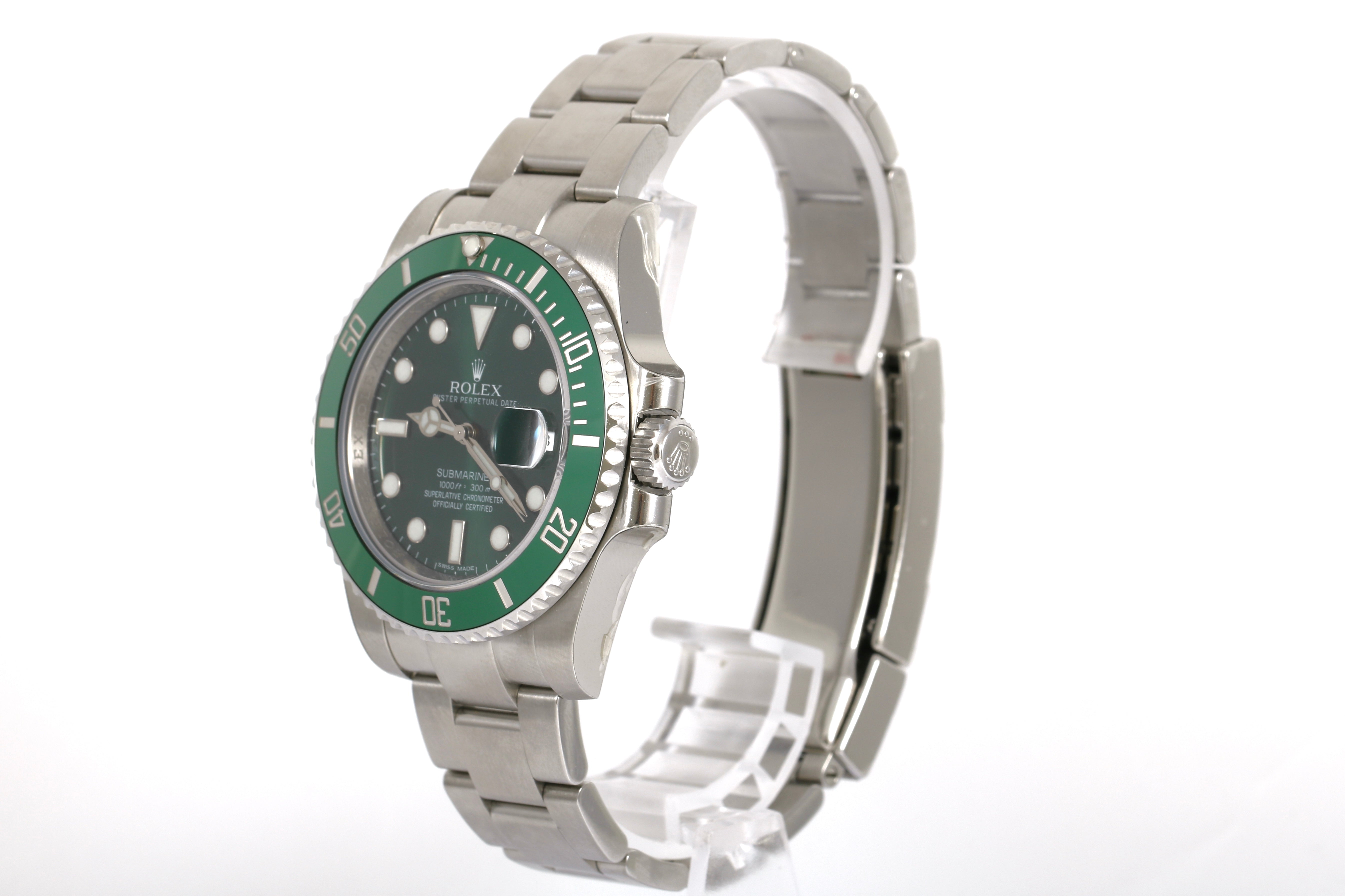NOS Full Sticker 2010 Rolex Green Submariner 40mm - 116610LV (Hulk)