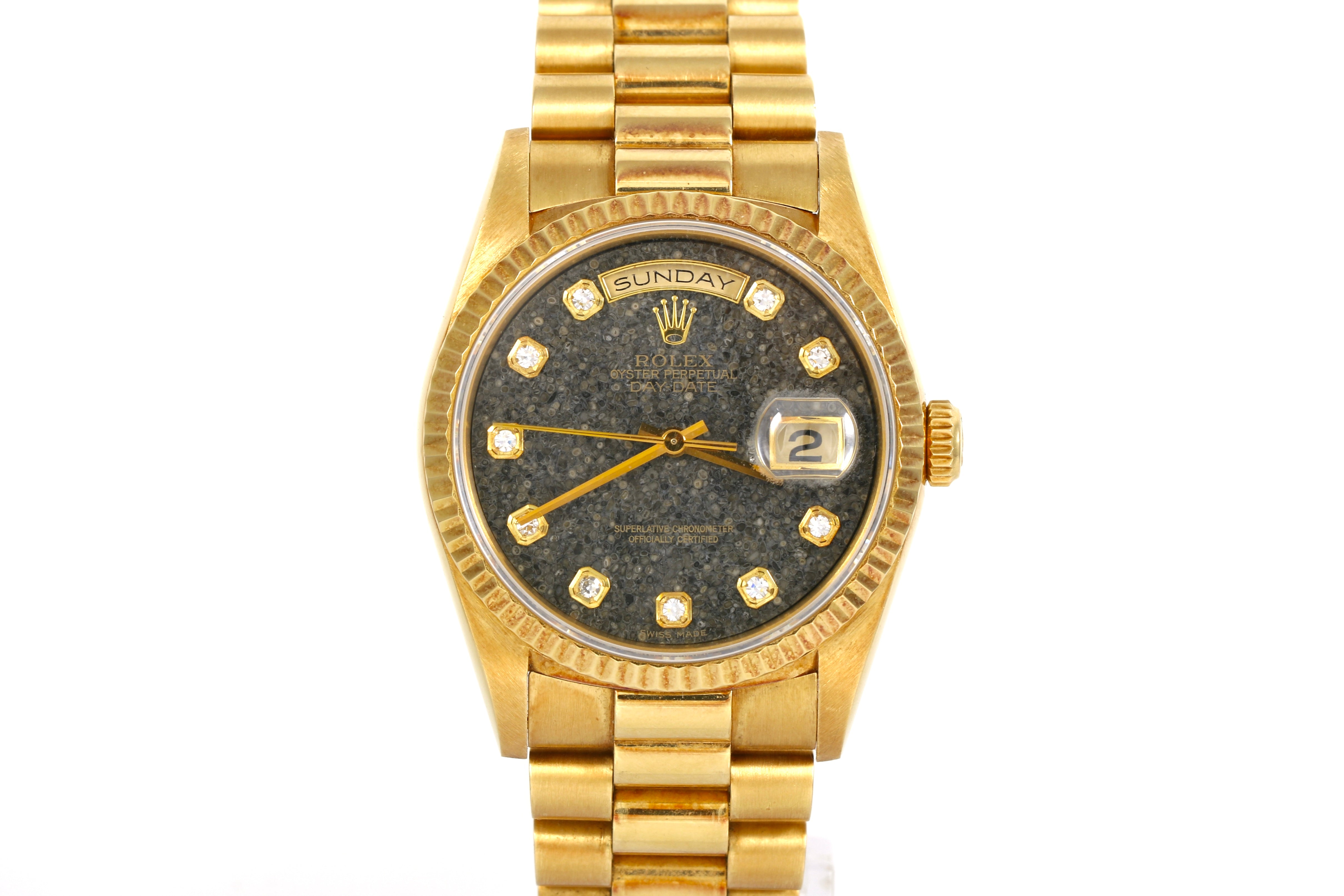 1993 Rolex Daydate 36mm - 18238 (Fossil Dial)