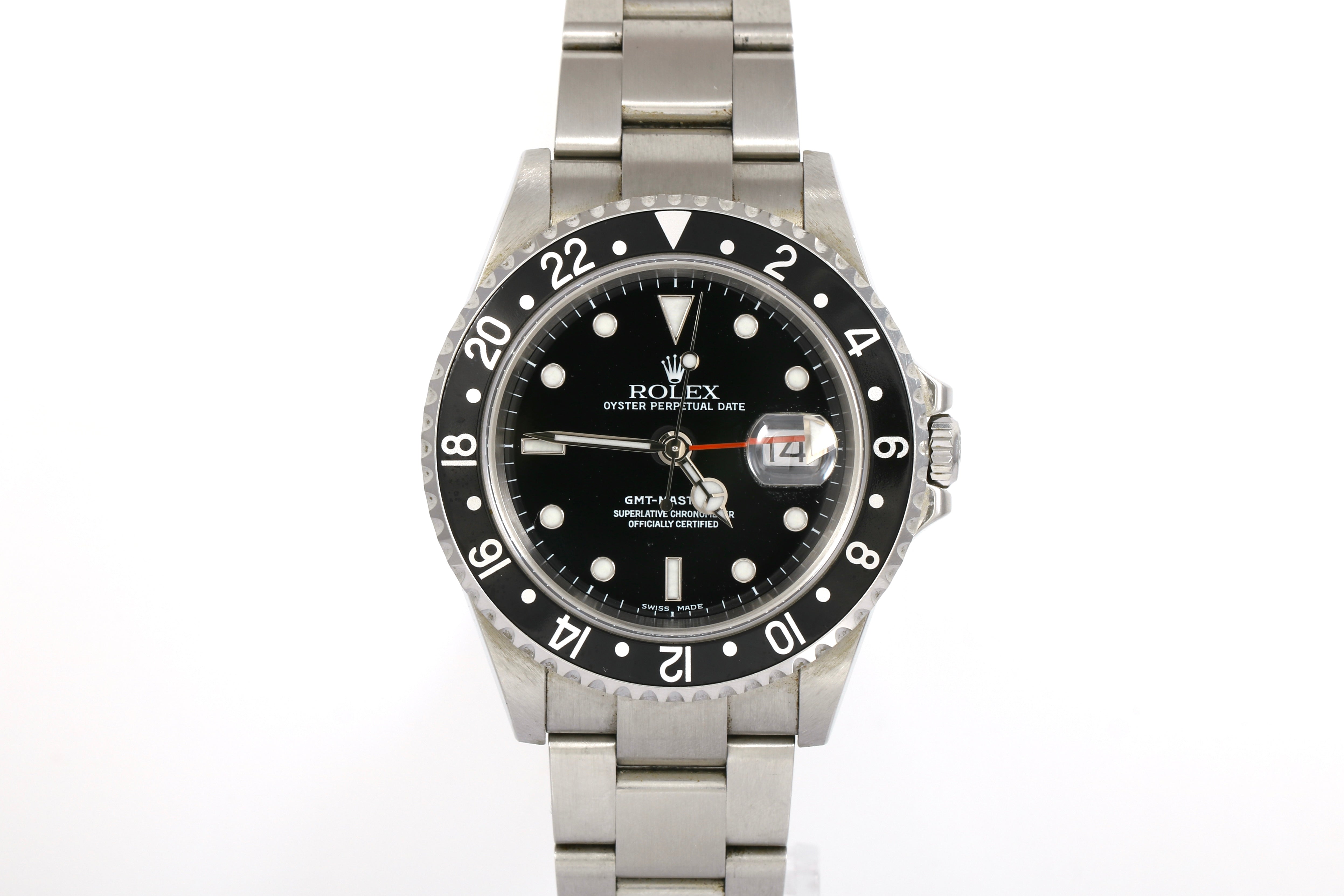 2004 Rolex GMT-MASTER II No Holes Case - 16710 (Black)