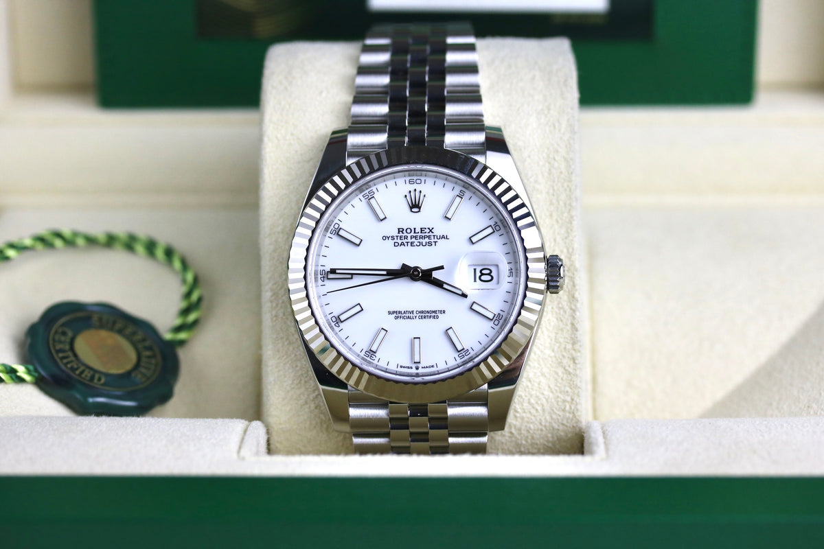 UNWORN 2024 ROLEX 126334 Datejust 41mm White Dial with Box & Papers