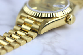 UNPOLISHED 1987 Rolex 69178 Datejust 26mm 18K Yellow Gold