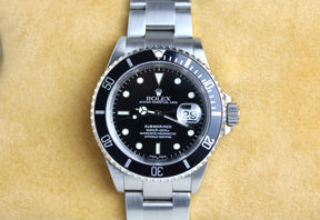 2001 Rolex 16610 Submariner Holes Case SEL with Box & Papers