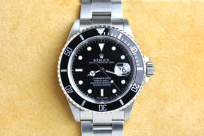 MINT 2002 Rolex 16610 Submariner Holes Case SEL with Box & Papers