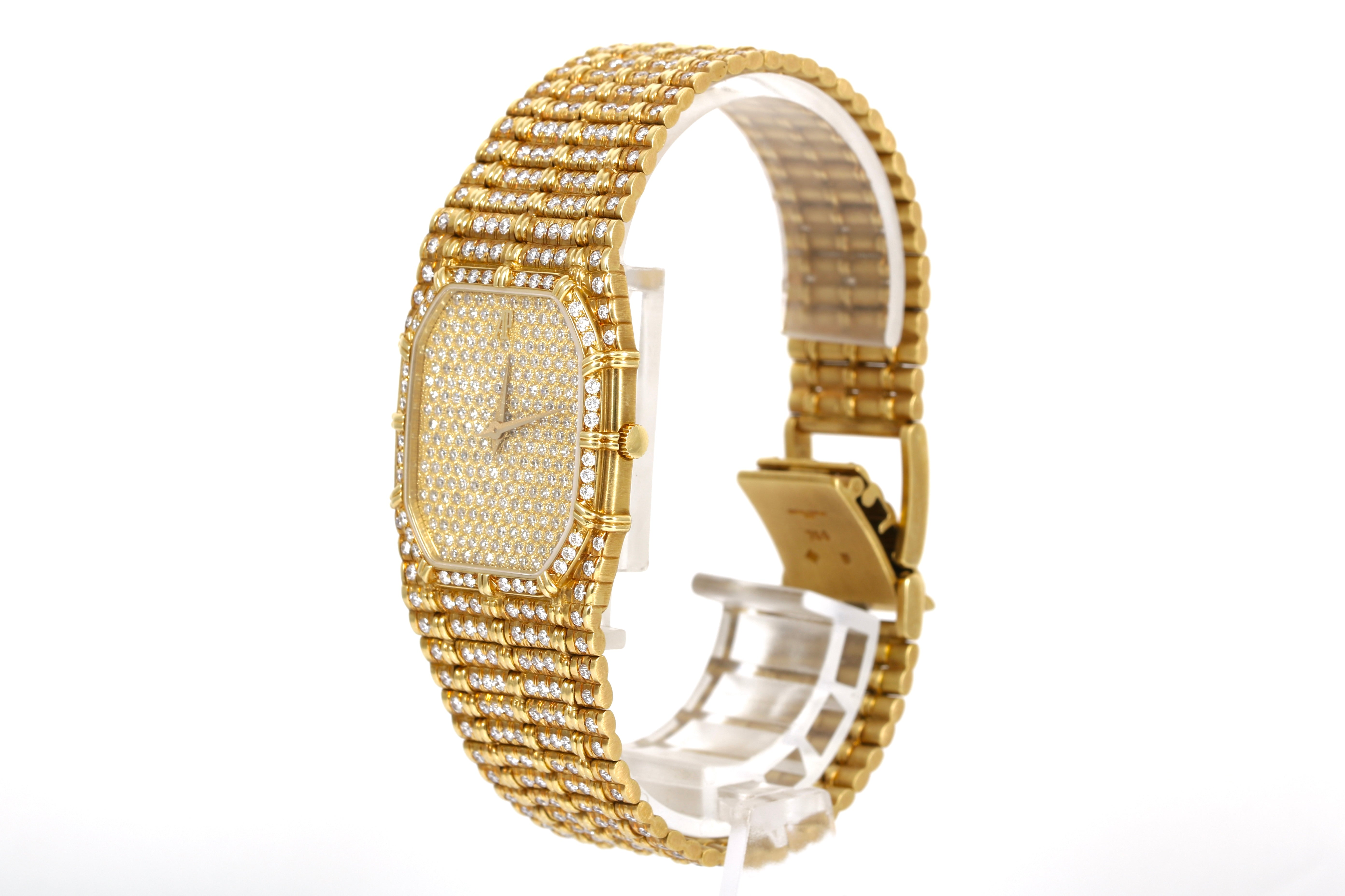 1990s Audemars Piguet Bamboo 18K Yellow Gold (Factory Diamonds)