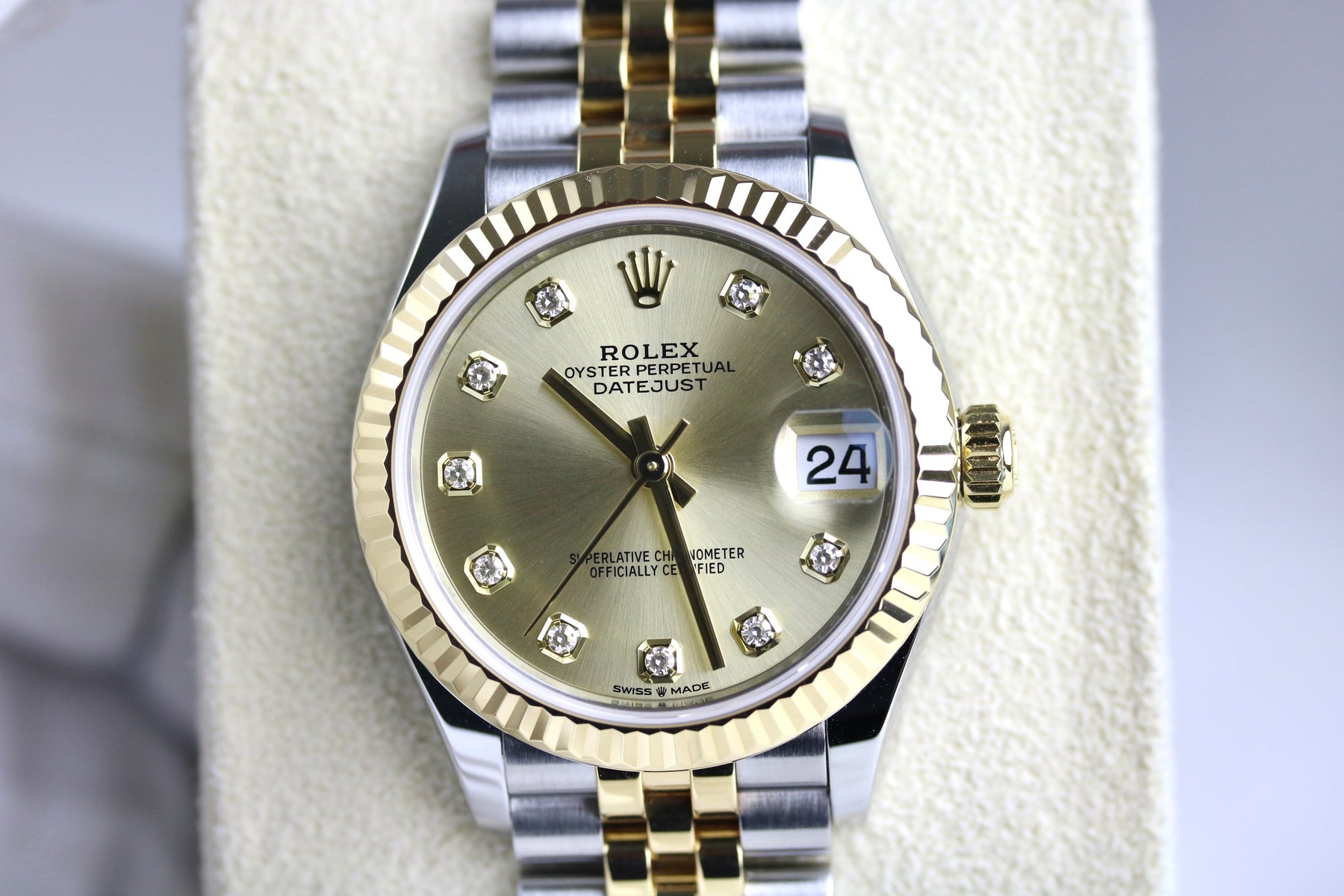 2019 Rolex 278273 Datejust 31mm Champagne Diamond Dial with Box & Papers