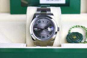 2021 Rolex 126300 Datejust 41mm Wimbledon Dial with Box & Papers