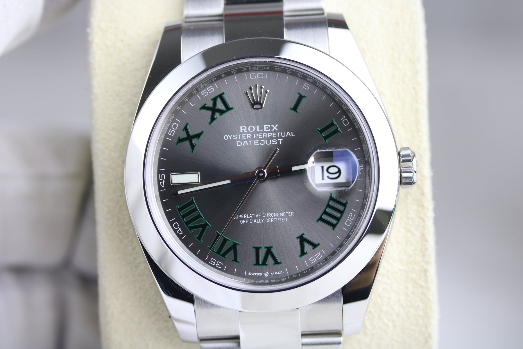 2021 Rolex 126300 Datejust 41mm Wimbledon Dial with Box & Papers