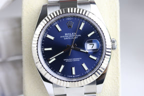 2021 Rolex 126334 Datejust 41mm Blue Dial with Box & Papers