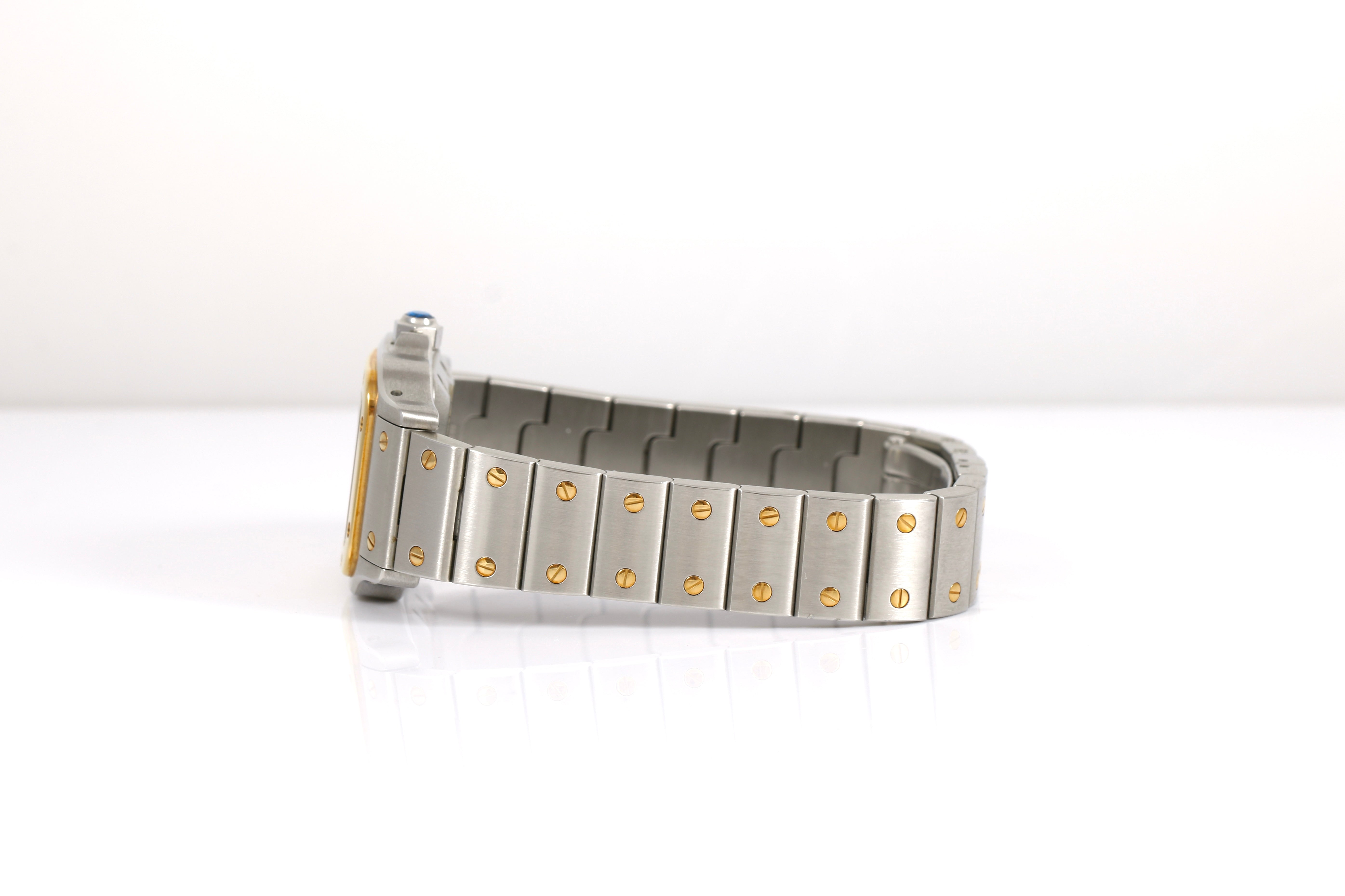 1990's Cartier Santos Galbee 18kt Yellow Gold & Steel Automatic 2423