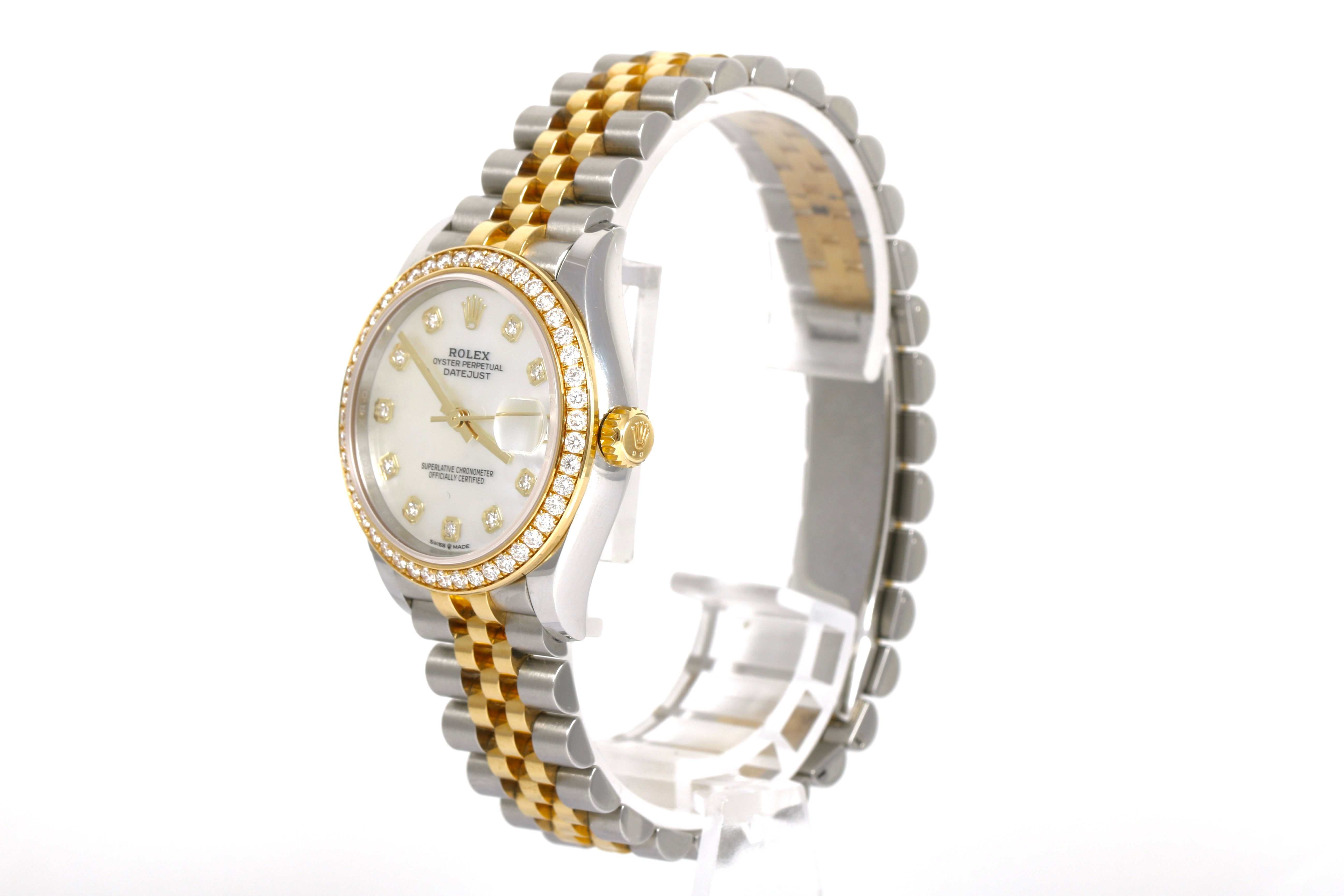 2022 Rolex Datejust 31mm Factory Diamond Bezel - 278373RBR (Factory MOP Dial)