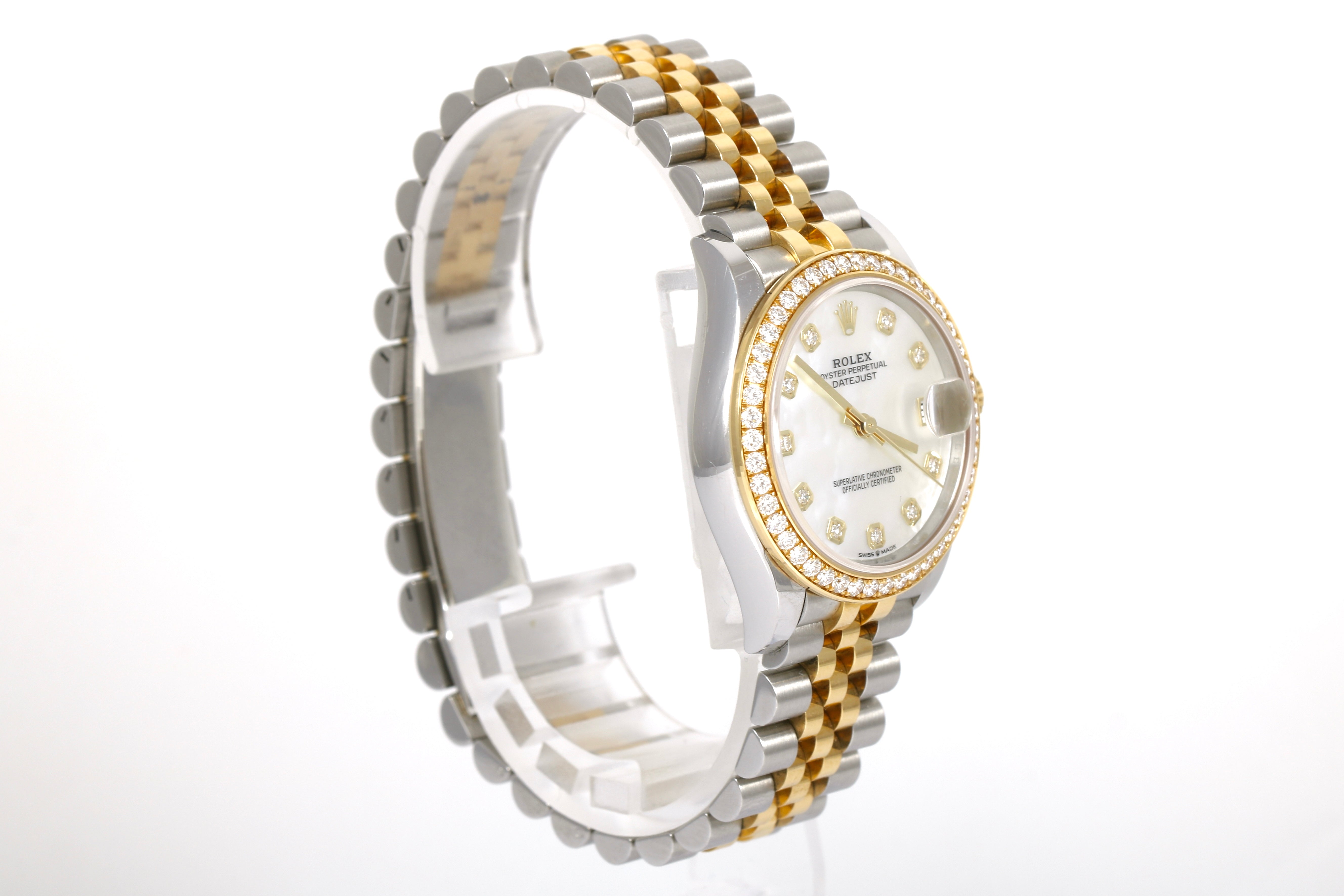 2022 Rolex Datejust 31mm Factory Diamond Bezel - 278373RBR (Factory MOP Dial)