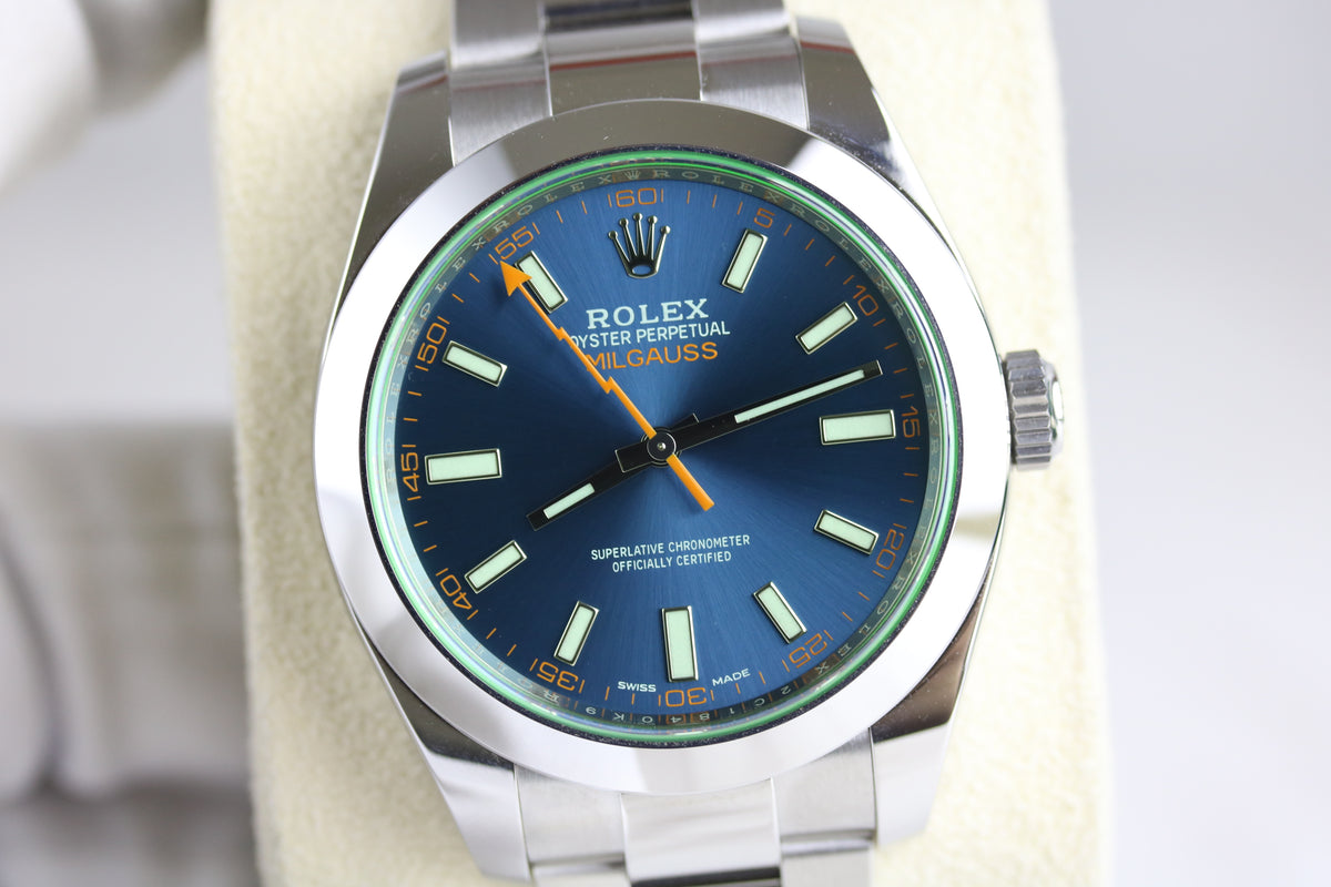 UNWORN 2021 ROLEX 116400GV Milgauss Z-Blue with Box & Papers