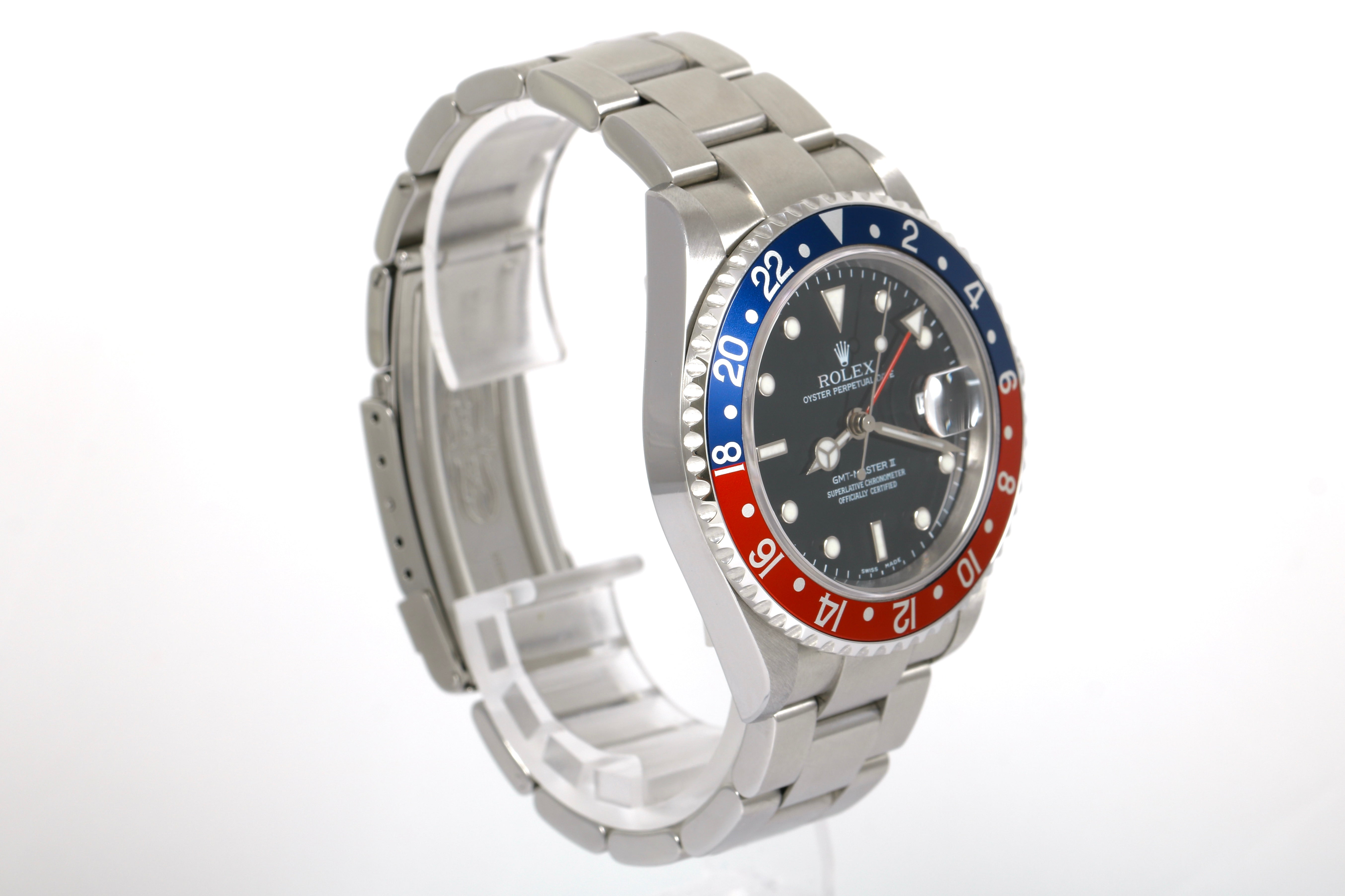 2005 Rolex GMT-MASTER II NO Holes Case - 16710 (Pepsi)