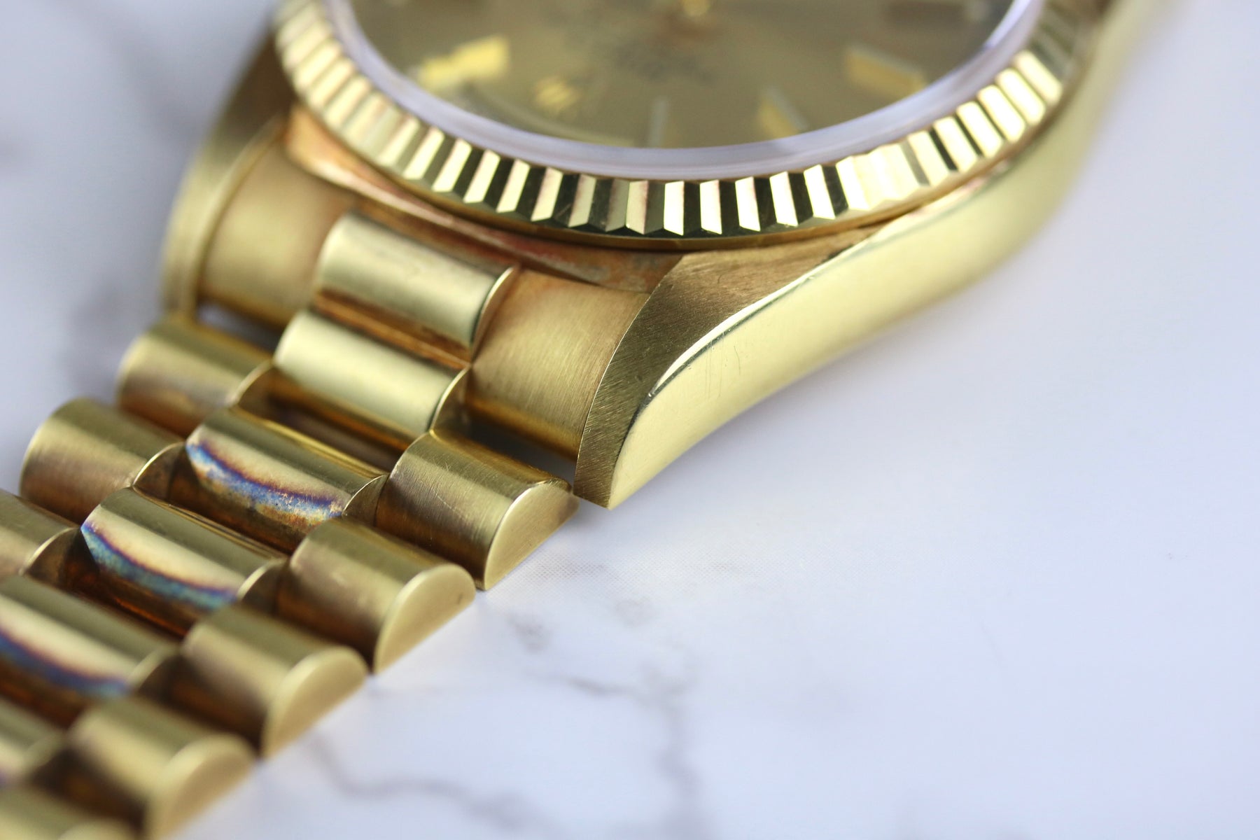 UNPOLISHED 1991 Rolex 18238 Daydate 36mm 18K Yellow Gold