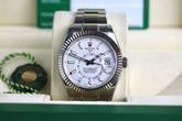 NOS 2018 Rolex 326934 Sky-Dweller White Dial with Box & Papers