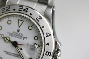 1993 Rolex 16570 Explorer II Polar Cream Patina with Papers