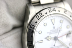 1993 Rolex 16570 Explorer II Polar Cream Patina with Papers