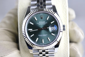 UNWORN 2022 ROLEX 126334 DATEJUST 41MM Mint Green Dial with Box & Papers