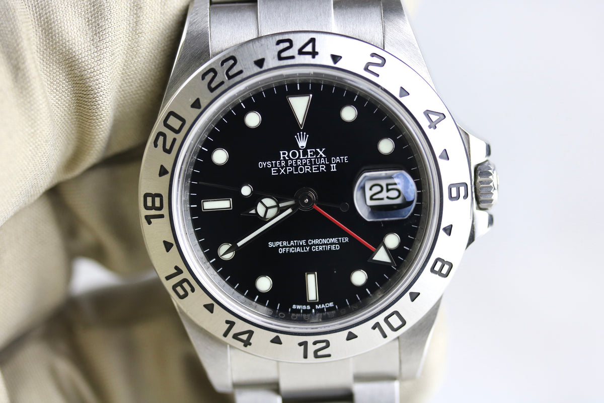 3186 Caliber ROLEX 16570 Explorer II Black Dial with Box