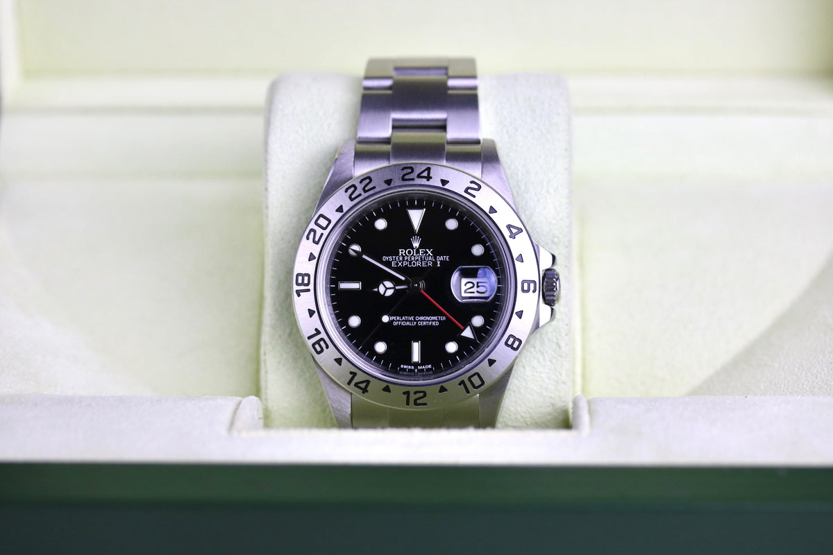 3186 Caliber ROLEX 16570 Explorer II Black Dial with Box