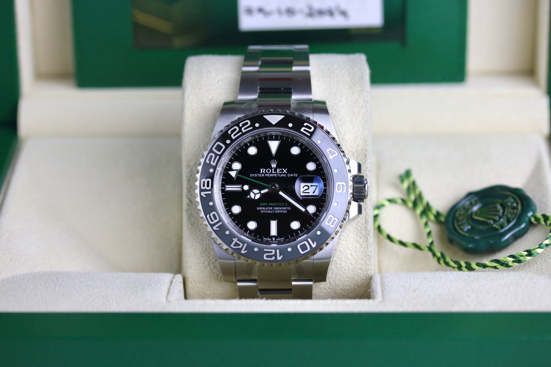 UNWORN 2024 ROLEX 126710GRNR GMT-MASTER II Bruce Wayne with Box & Papers