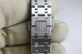 UNWORN 2022 Audemars Piguet 15551ST 50th Anniversary Royal Oak 37mm Factory Diamond Bezel with Box & Papers