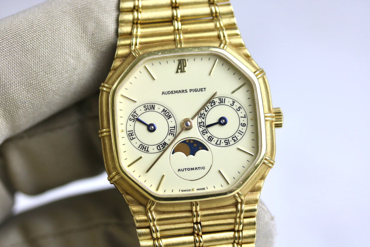 1980s Audemars Piguet Bamboo Day-Date Moonphase 33mm Automatic