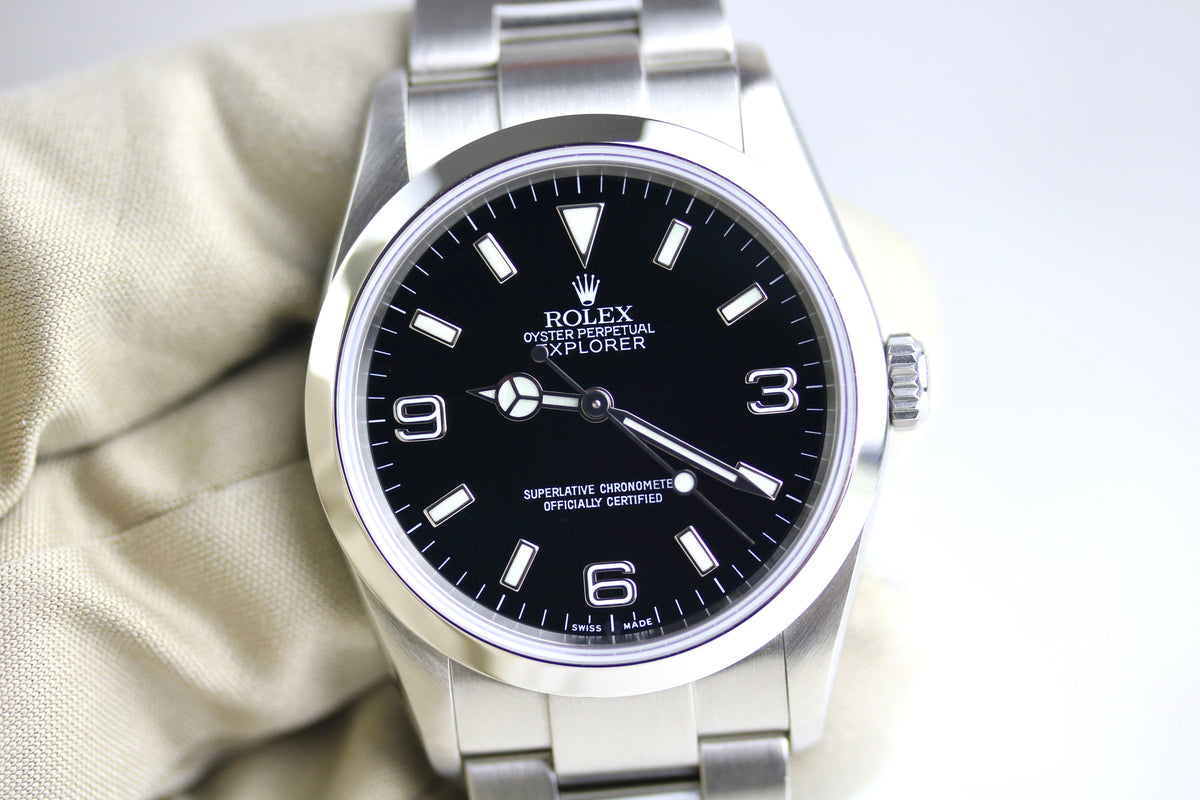 2005 ROLEX 114270 Explorer 36mm with Box & RSC