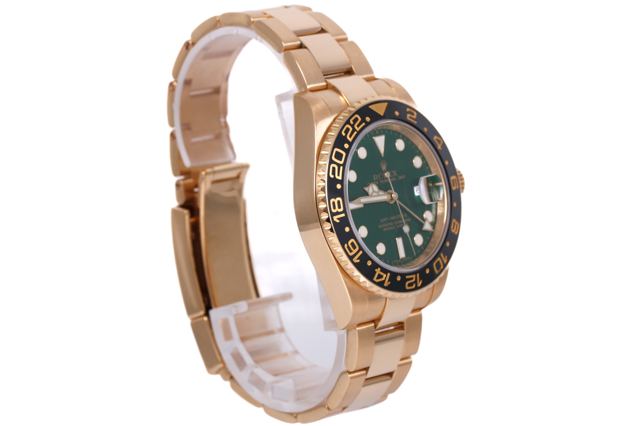 2016 Rolex GMT-Master II 18K Yellow Gold - 116718LN (Green)