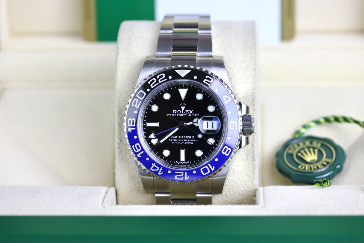 2016 ROLEX 116710BLNR GMT-MASTER II Batman with Box & Papers